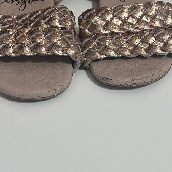 Monkeyfeet 12/18m (6Y) Braided Boho Sandals Rose Gold Toddler Shoes - Picture 3 of 5